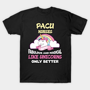 Funny PACU Nurse Appreciation Unicorn Lover Trendy Gift T-Shirt